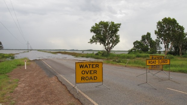 the flooded adelaide river